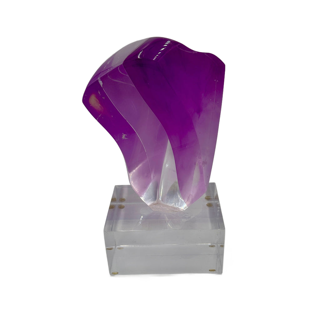 Purple Abstract Acrylic Sculpture
