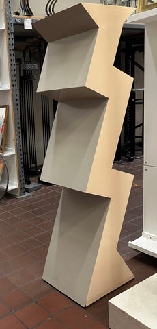 Postmodern Two-Tone Zig-Zag Pedestal