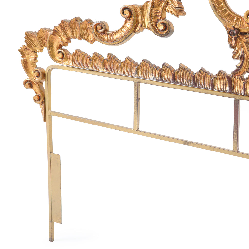 Ornate Gilded Gold Rococo Style Headboard