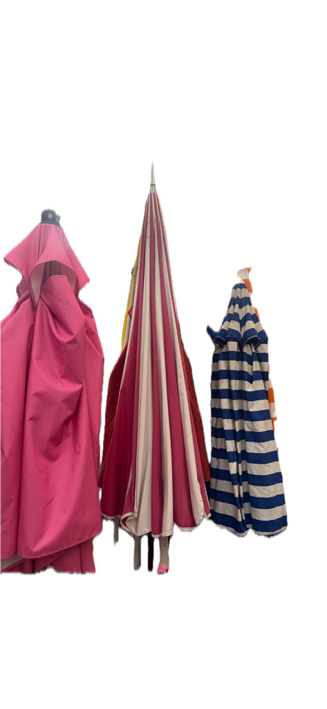 Pink Striped Umbrella