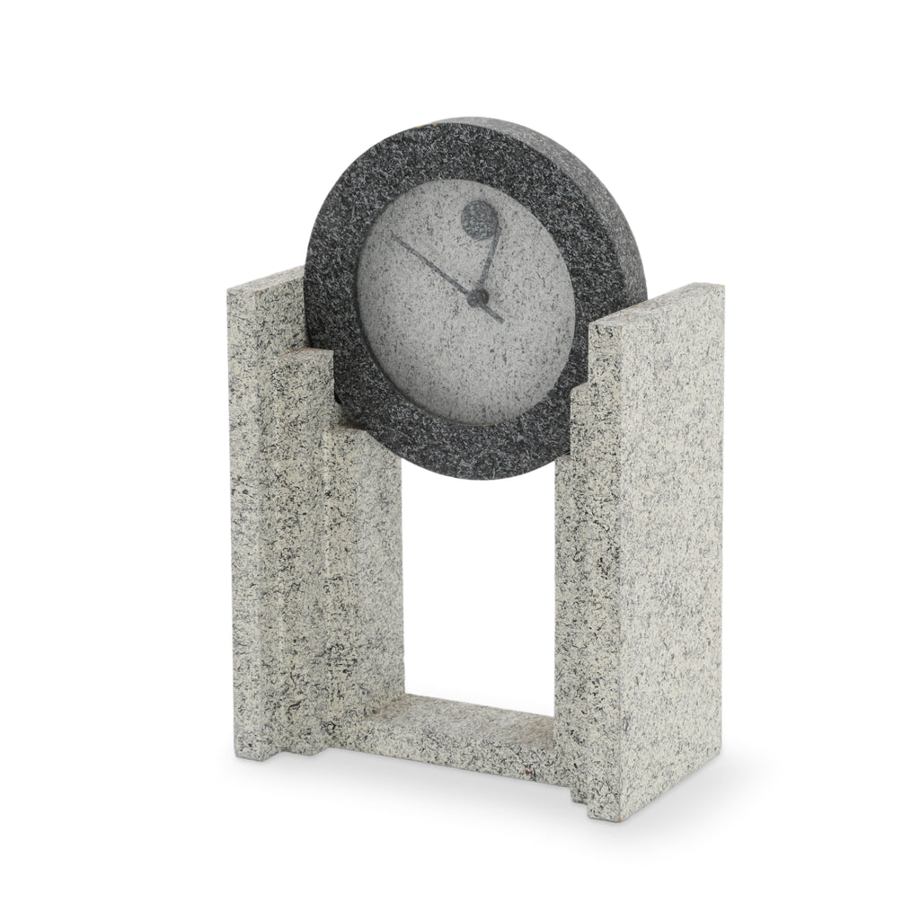 Speckled Gray Architectural Desk Clock
