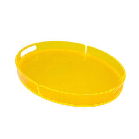 Yellow Acrylic Oval Tray
