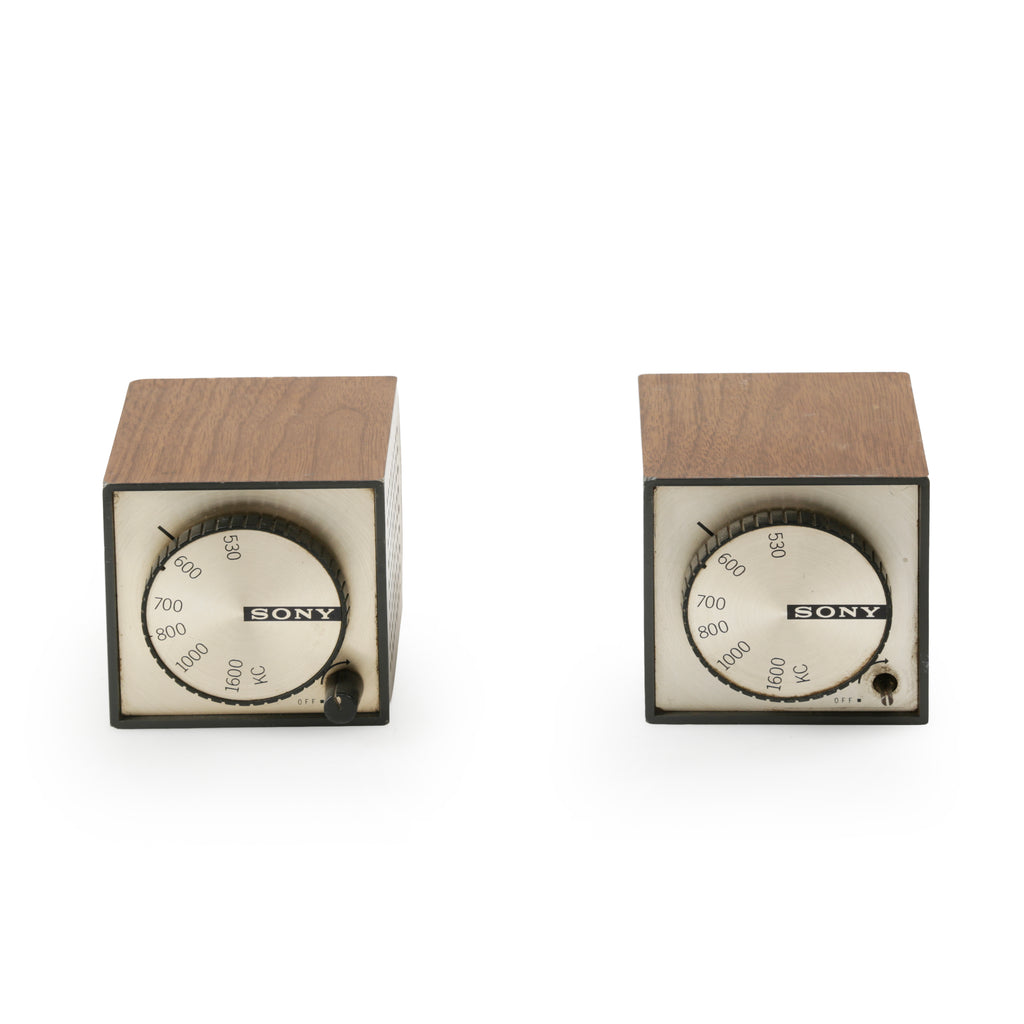 Brown and Gold Sony AM Radios