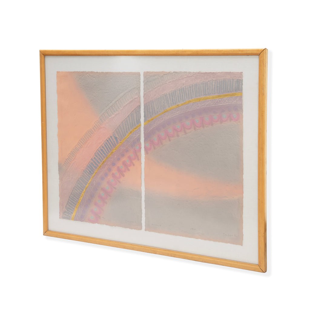 9504 (A+D) Framed Abstract Textured Artwork (56" x 46")