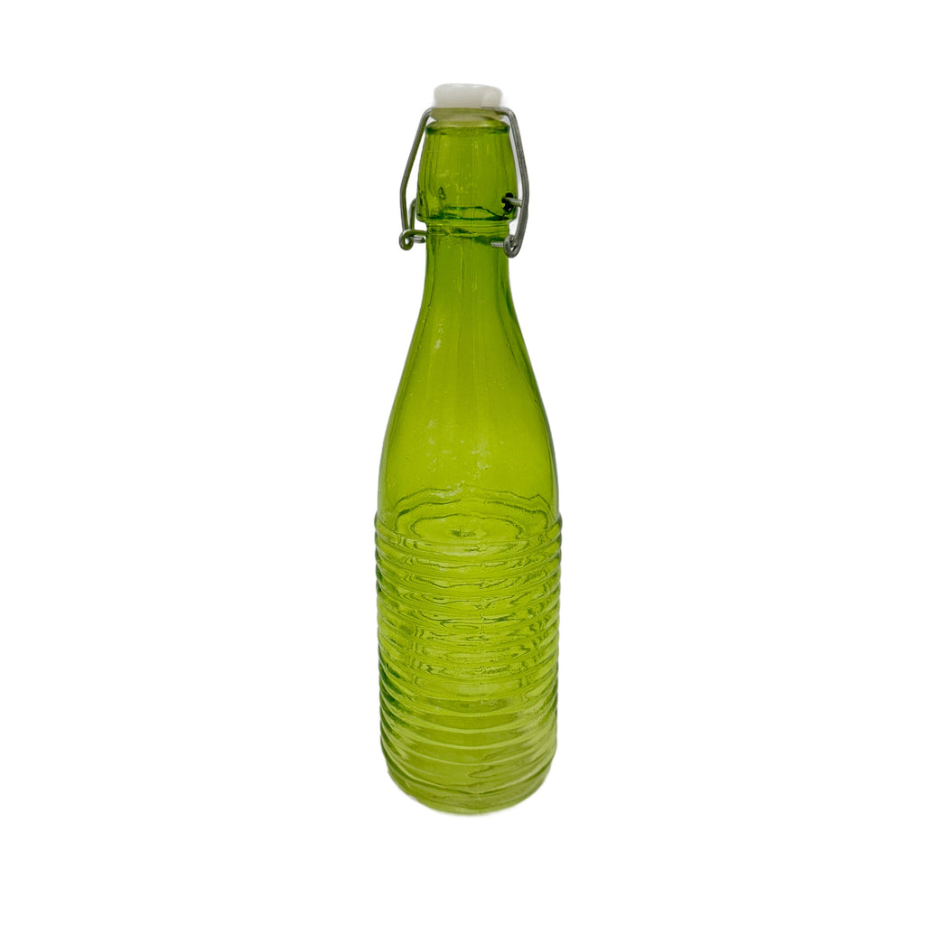 Green Glass Swing-Top Bottle