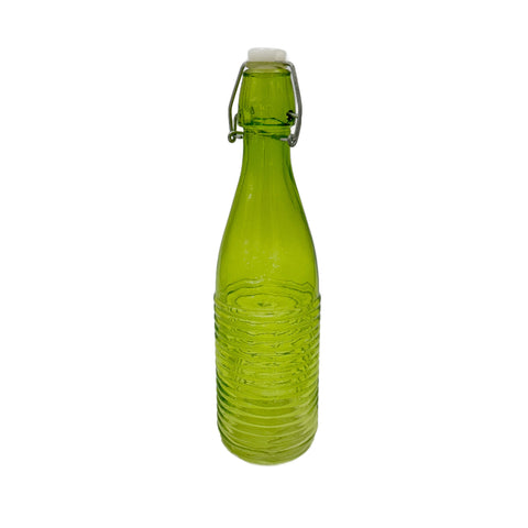 Green Glass Swing-Top Bottle