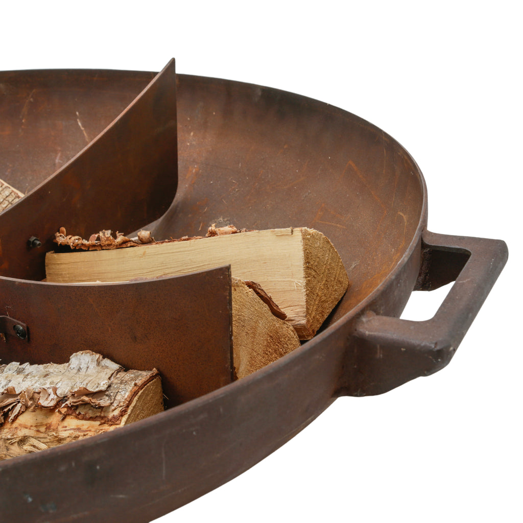 Dark Gray Metal Outdoor Fire Pit