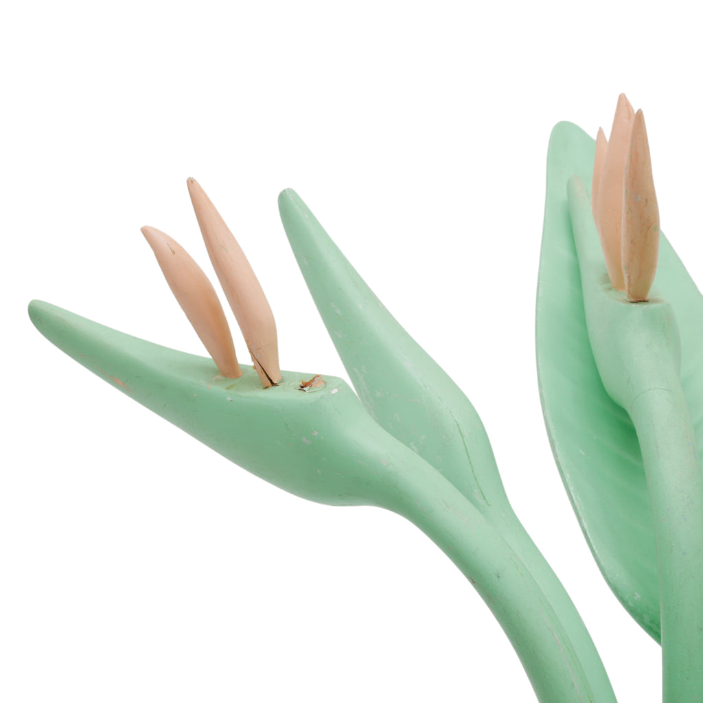 Teal Decorative Vase with Fake Flower
