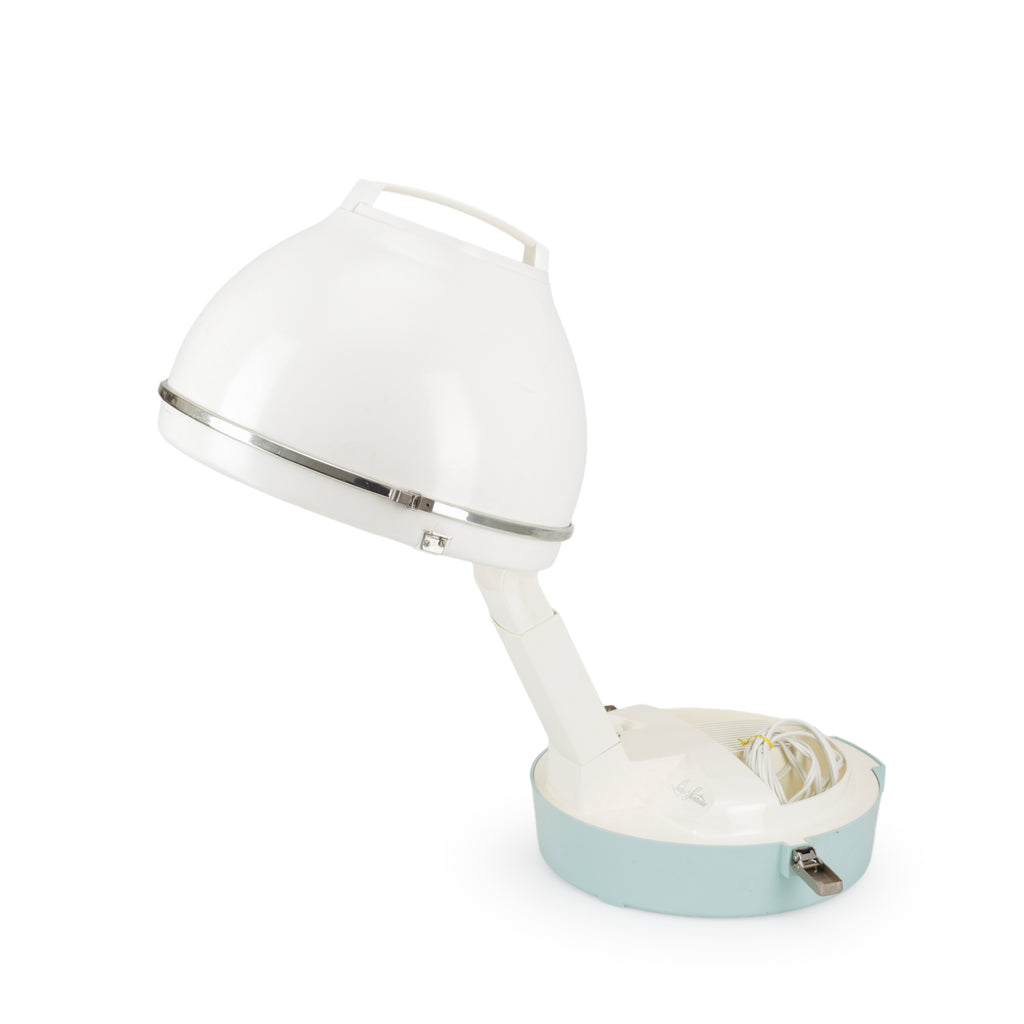 Vintage White and Aqua Lady Sunbeam Portable Hair Dryer