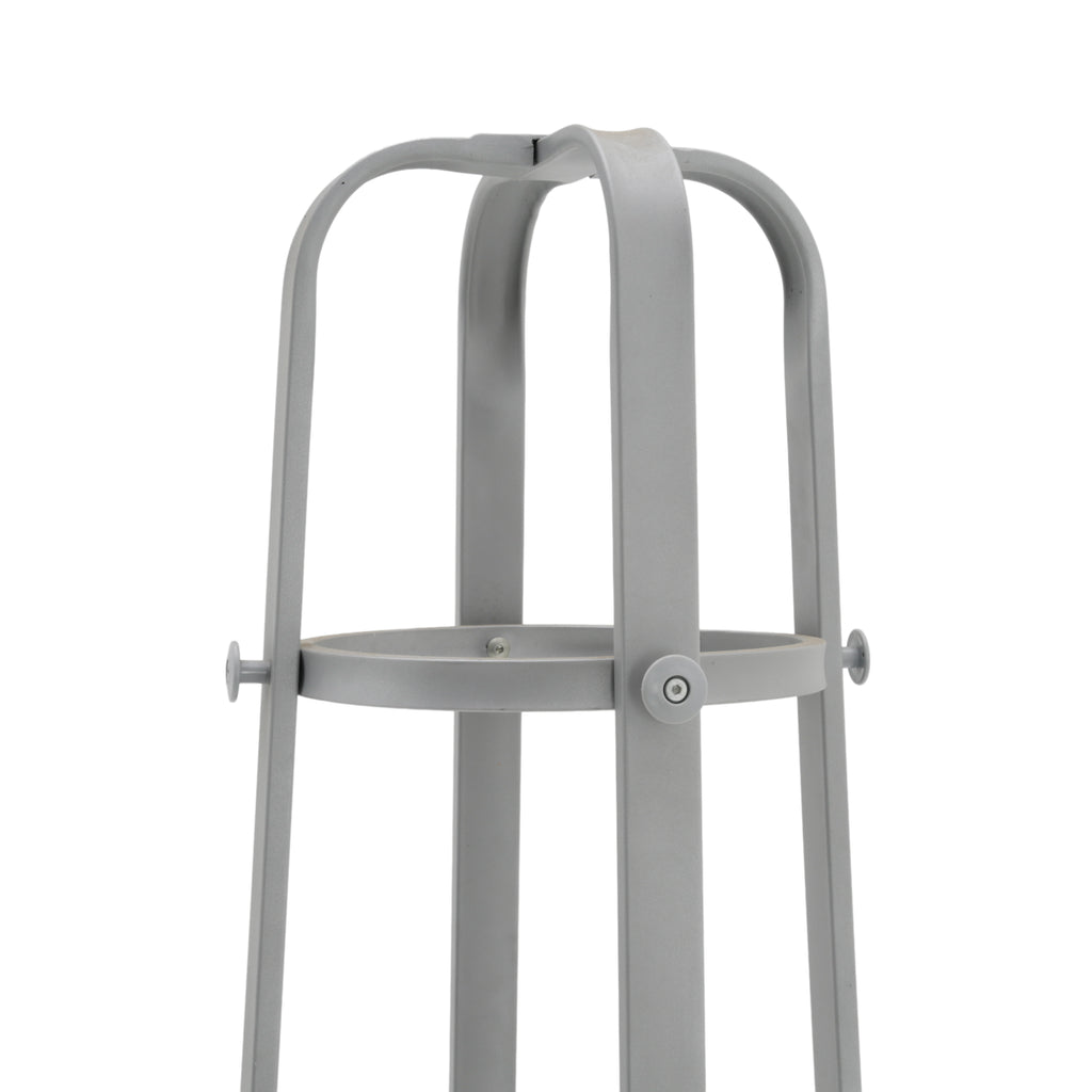 Gray Industrial Metal Outdoor Torch Holder Stand