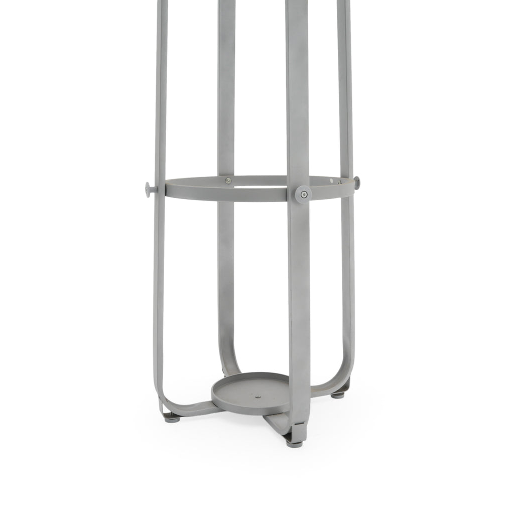 Gray Industrial Metal Outdoor Torch Holder Stand