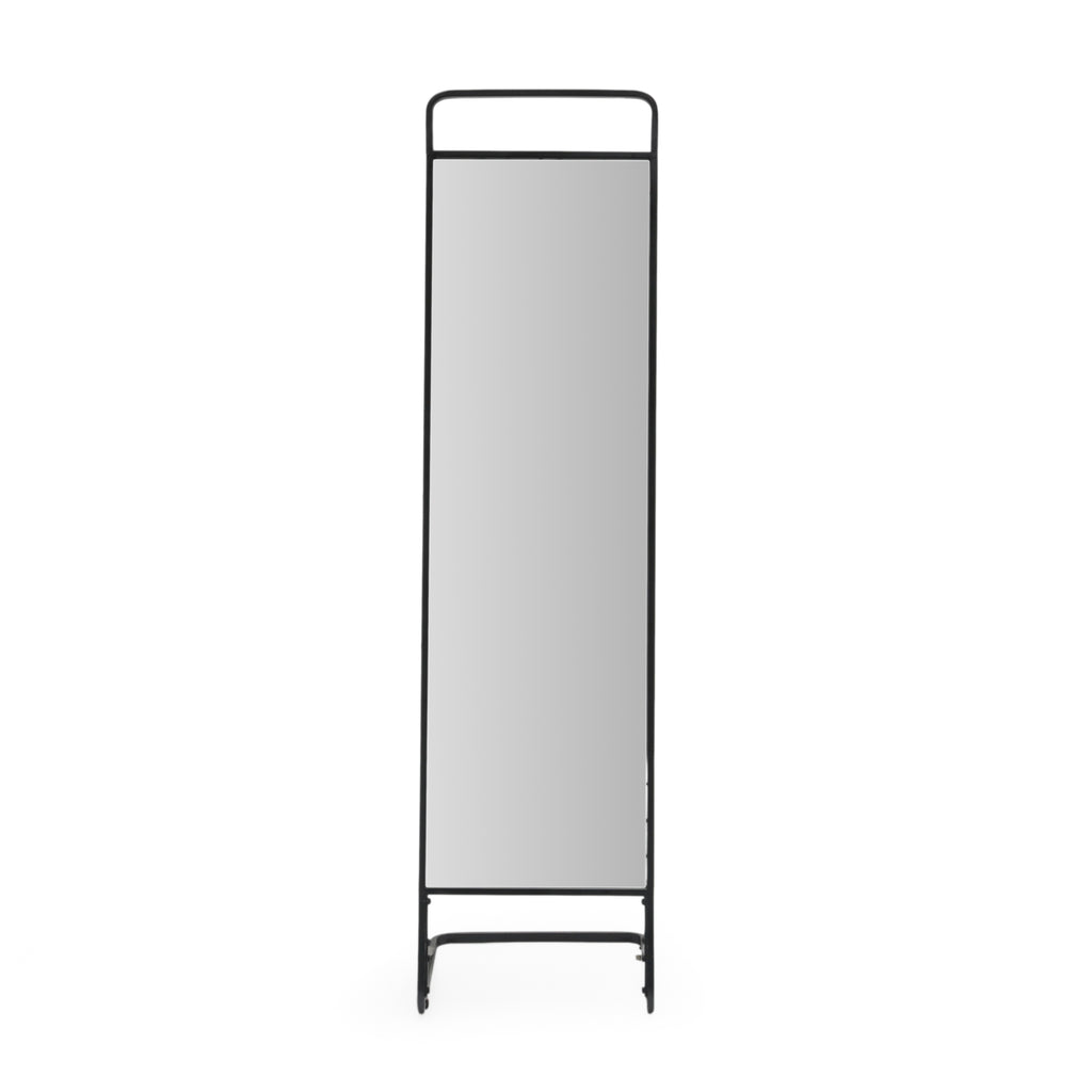 Black Metal Floor Mirror