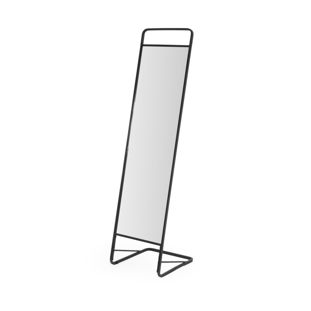 Black Metal Floor Mirror