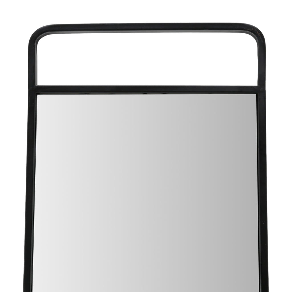 Black Metal Floor Mirror
