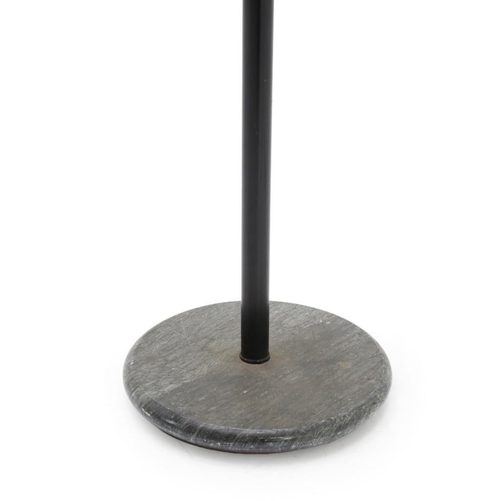 Black Metal & Gray Marble Floor Lamp