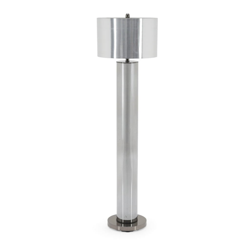 Chrome Cylindrical Floor Lamp