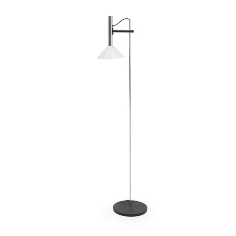 Silver and Dark Gray Metal Floor Lamp