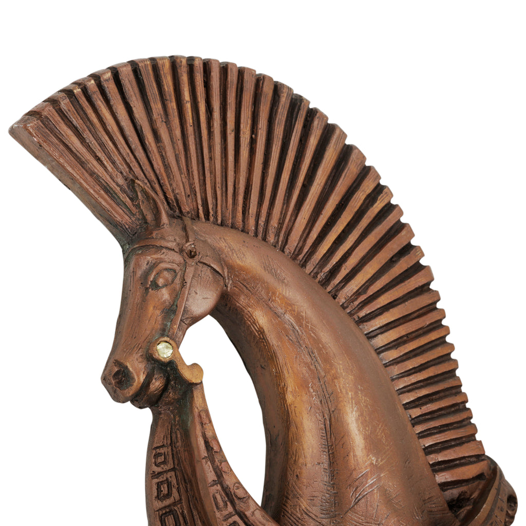 Brown Vintage Horse Wall Sculpture