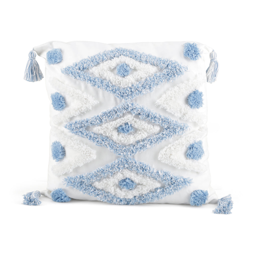 Light Blue / White Patterned Pillow