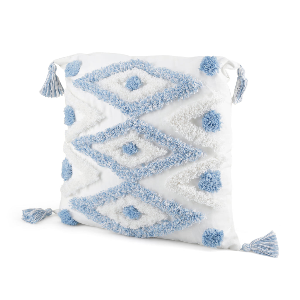 Light Blue / White Patterned Pillow