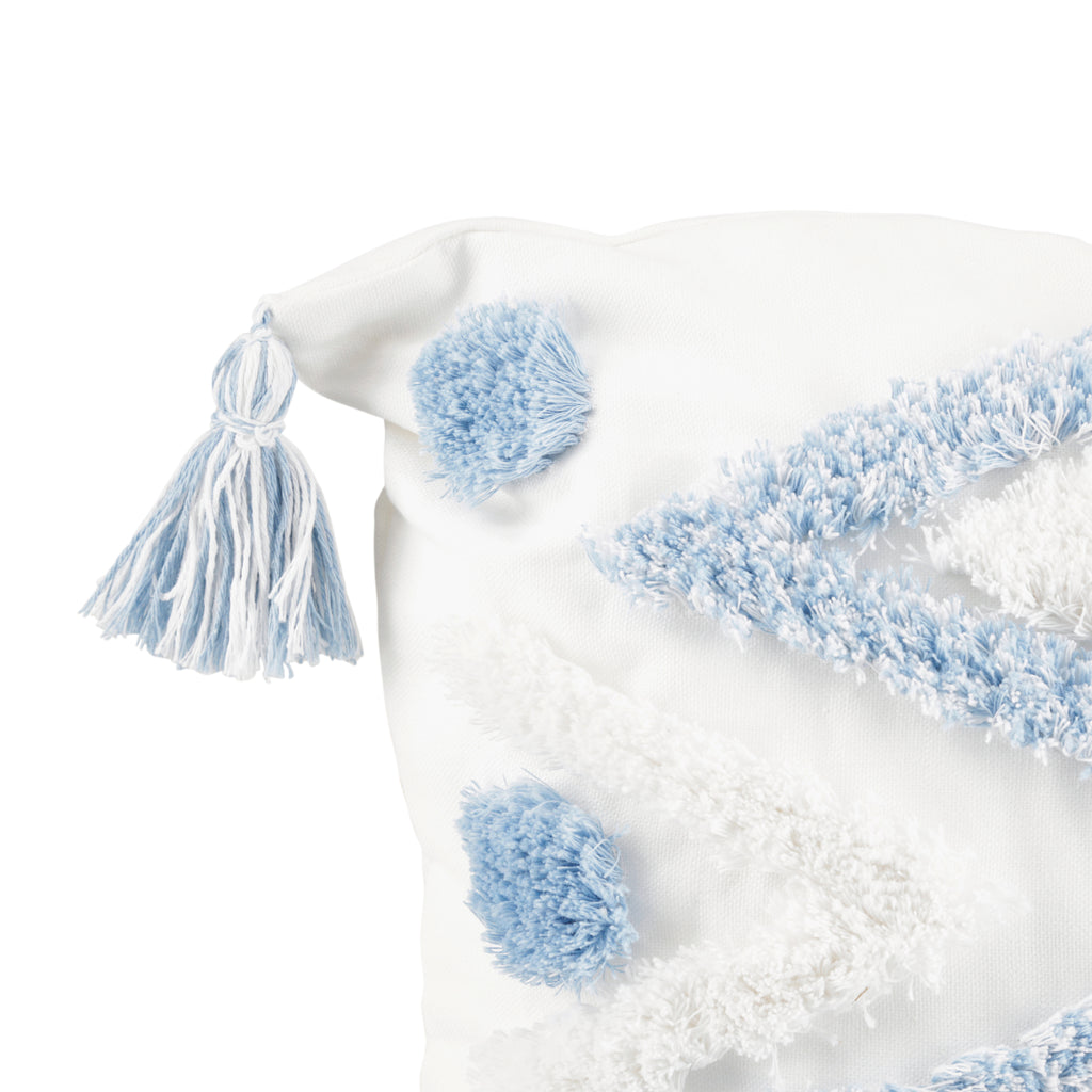 Light Blue / White Patterned Pillow