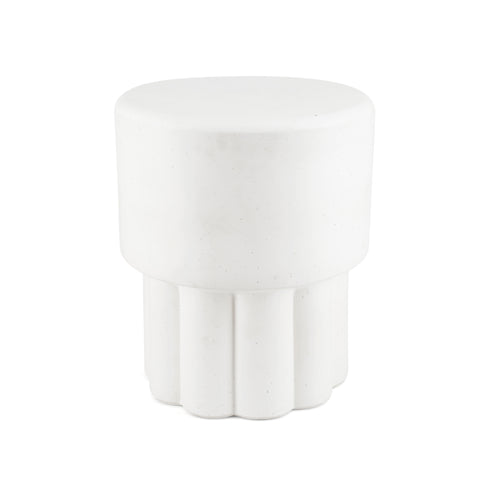 Small White Pedestal / Side Table