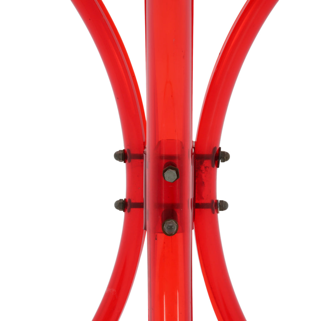 Ruby Red Lucite & Acrylic Side Table
