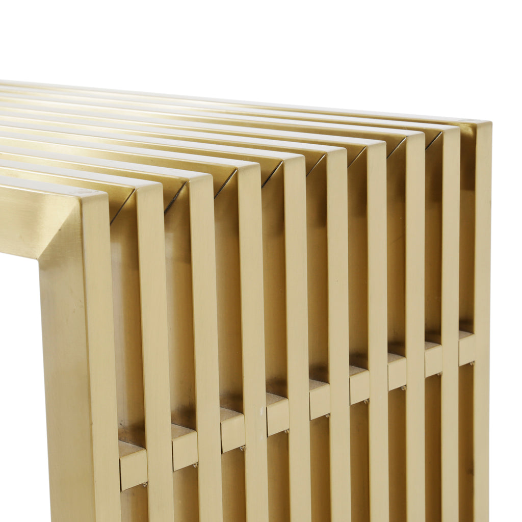 Gold Console Table w/ Removable Glass Top