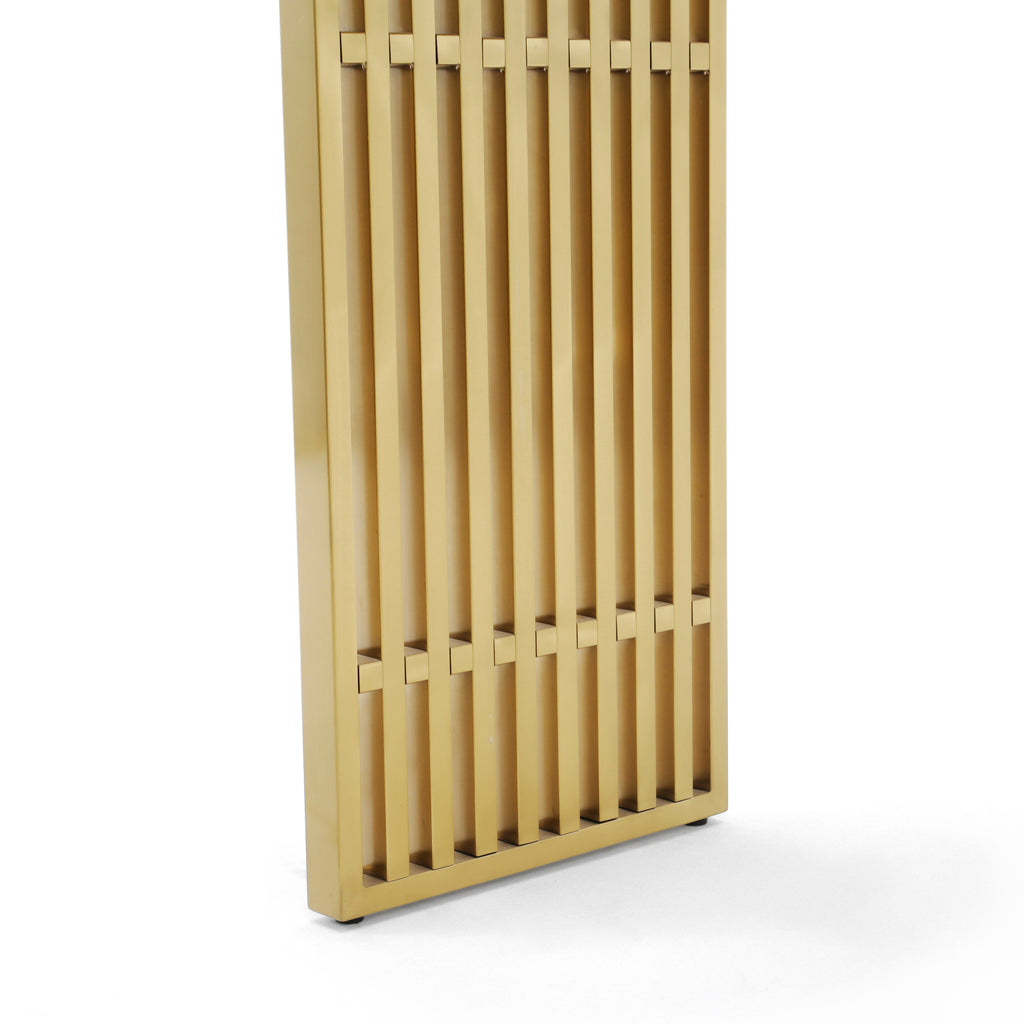 Gold Console Table w/ Removable Glass Top