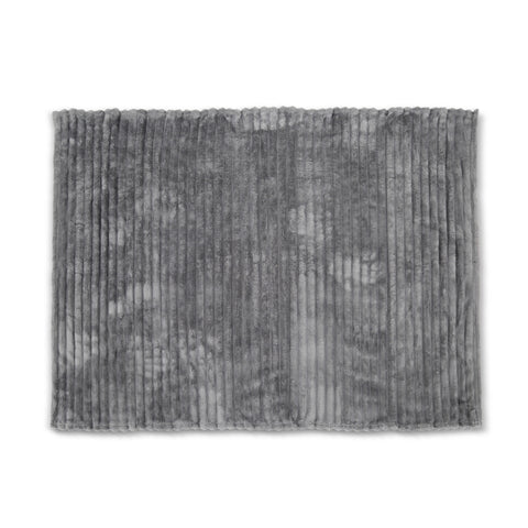Grey Fleece Throw Blanket