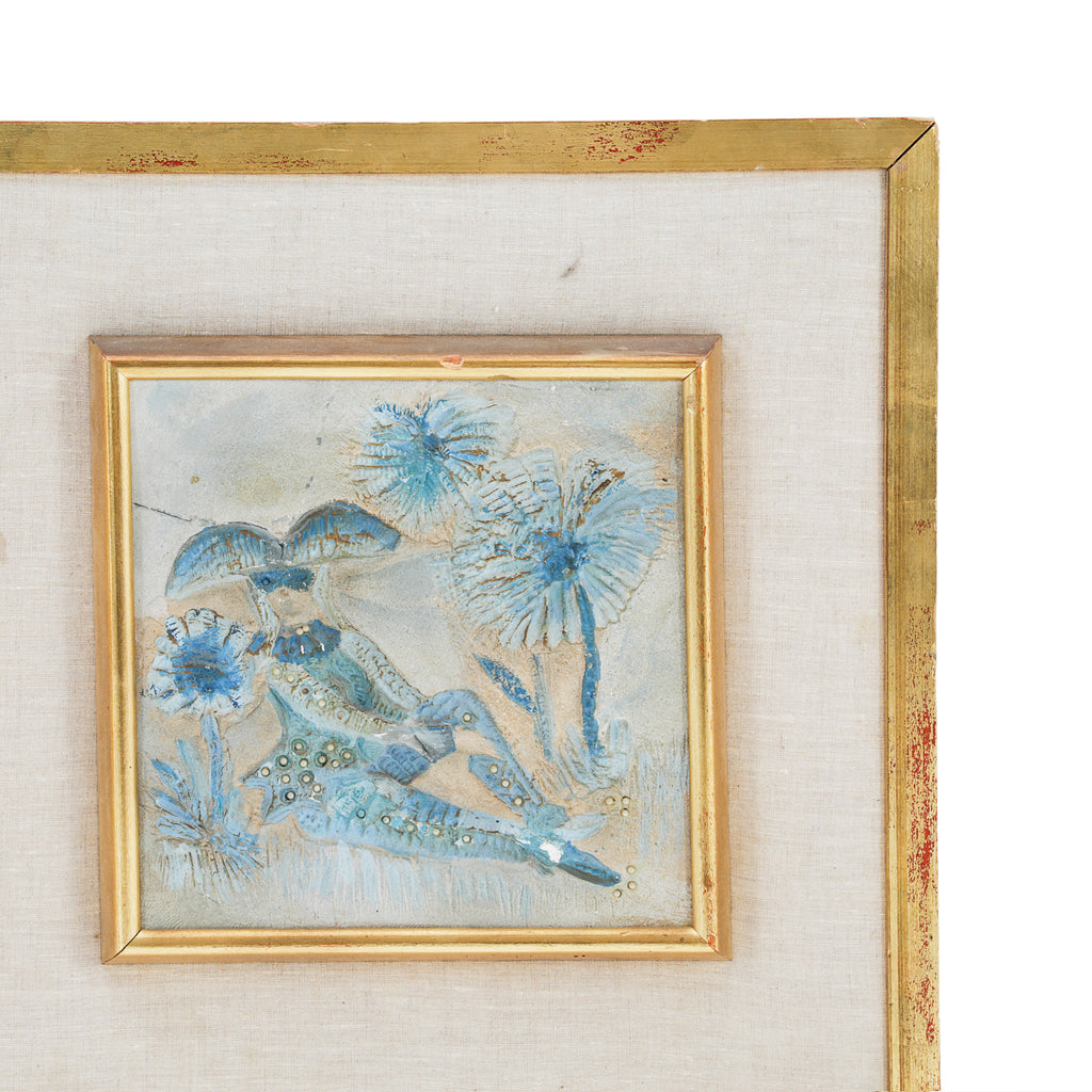 Distressed Gold Framed Jester Art