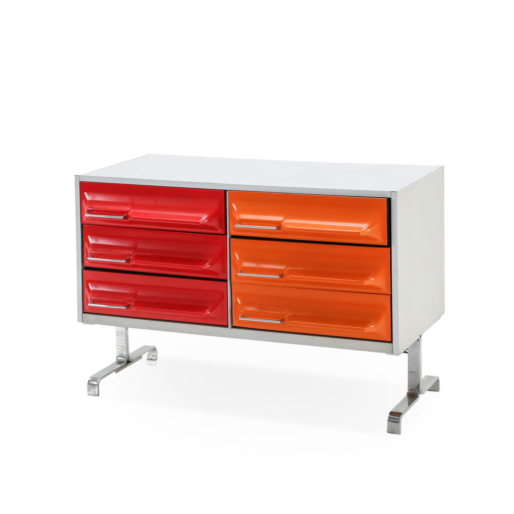 Orange and Red Mod Cabinet - Low