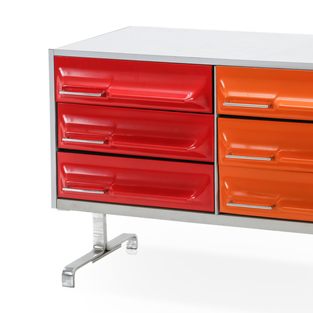 Orange and Red Mod Cabinet - Low