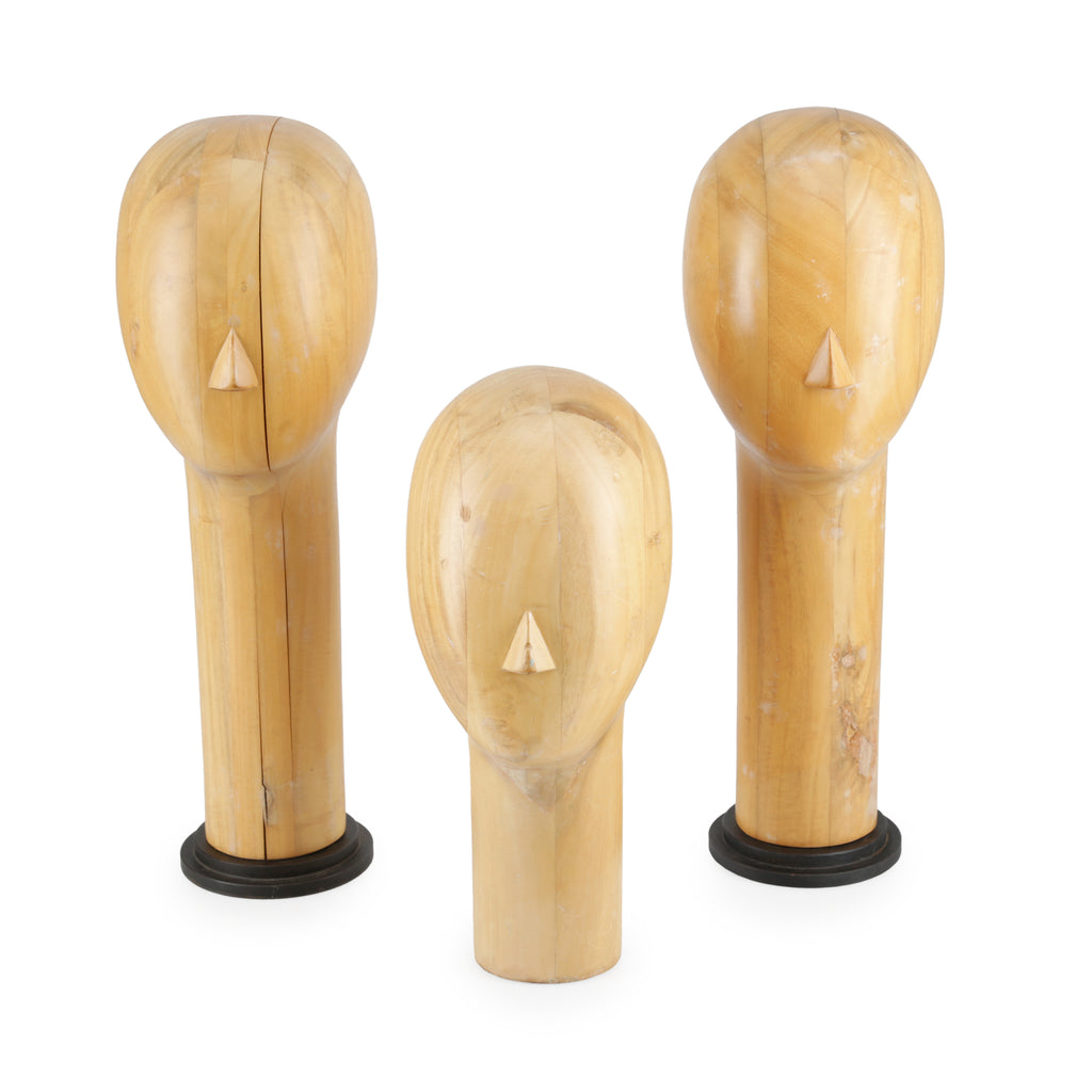 Light Wood Mannequin Head - Short