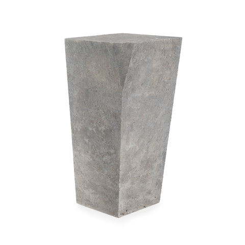 Large Faux Concrete Tapered Rectangle Pedestal