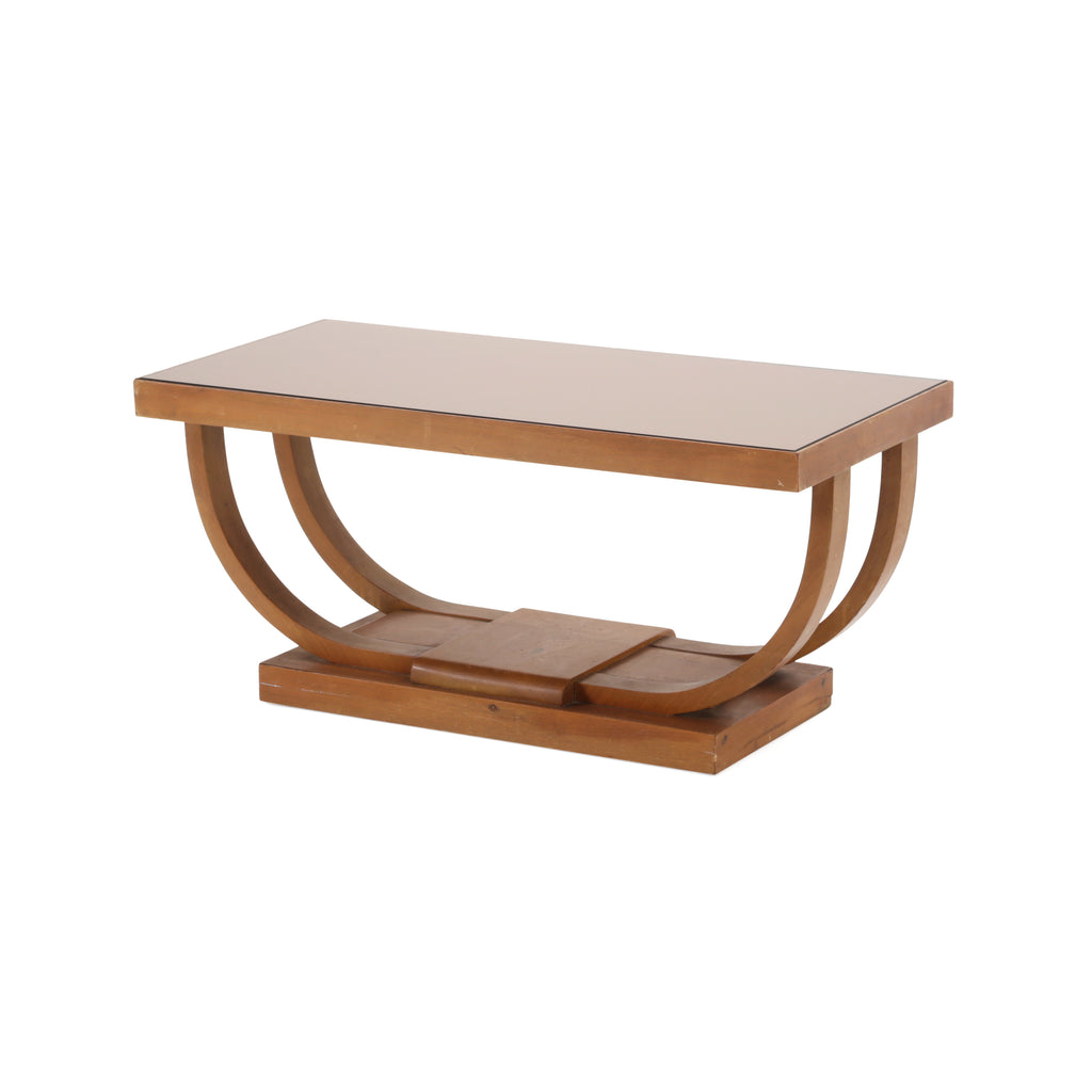 Wood Crescent Coffee Table