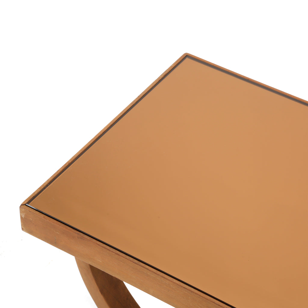 Wood Crescent Coffee Table