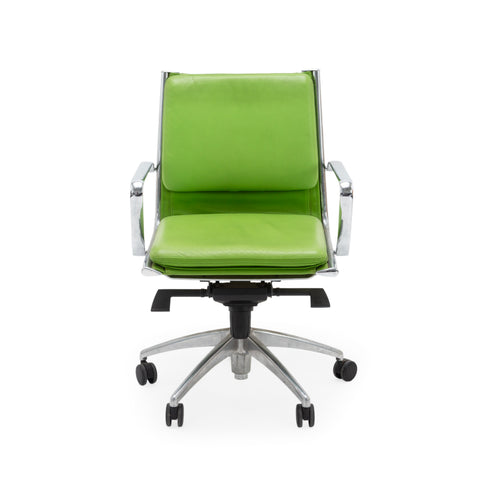 Lime Green Chrome Office Swivel Chair