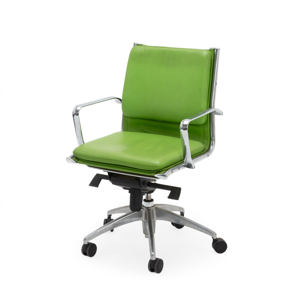 Lime Green Chrome Office Swivel Chair