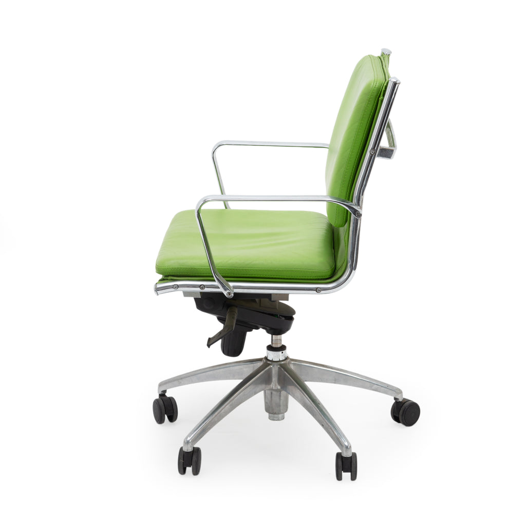 Lime Green Chrome Office Swivel Chair