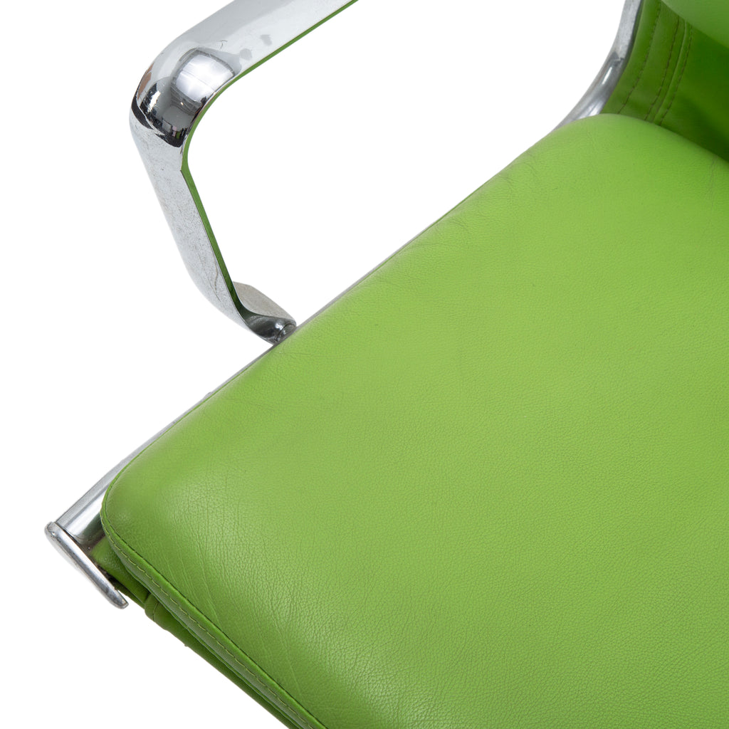 Lime Green Chrome Office Swivel Chair