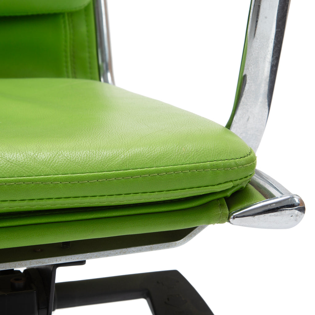 Lime Green Chrome Office Swivel Chair