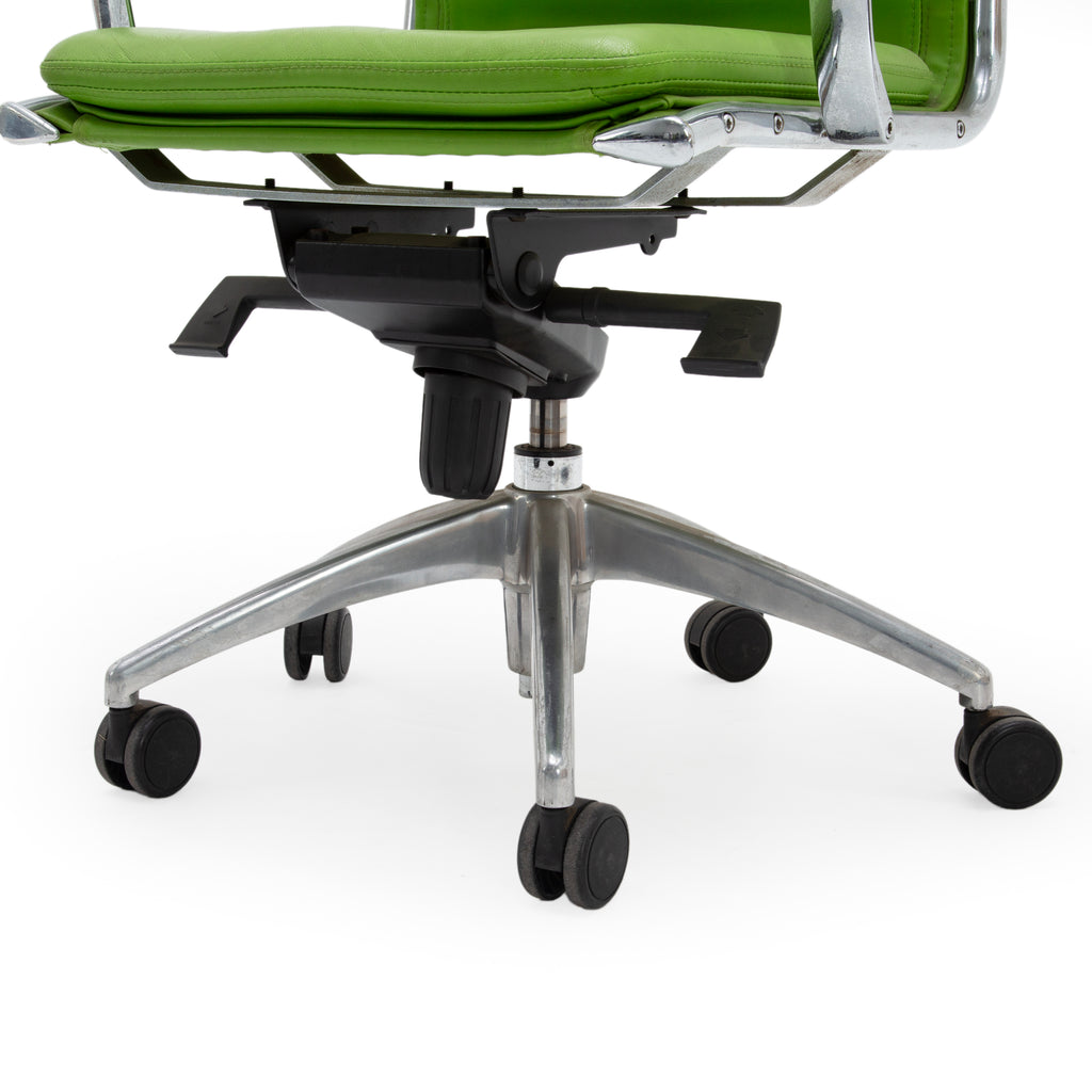 Lime Green Chrome Office Swivel Chair