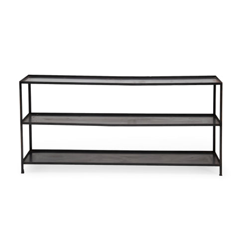 3-Tier Industrial Metal Display Shelf