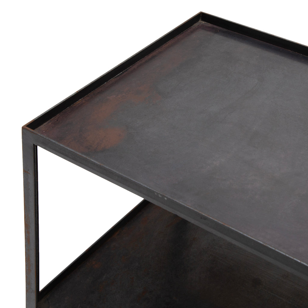 3-Tier Industrial Metal Display Shelf