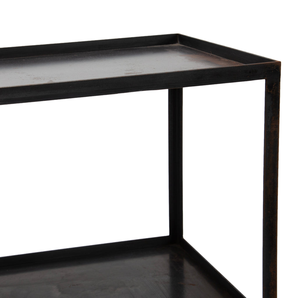 3-Tier Industrial Metal Display Shelf