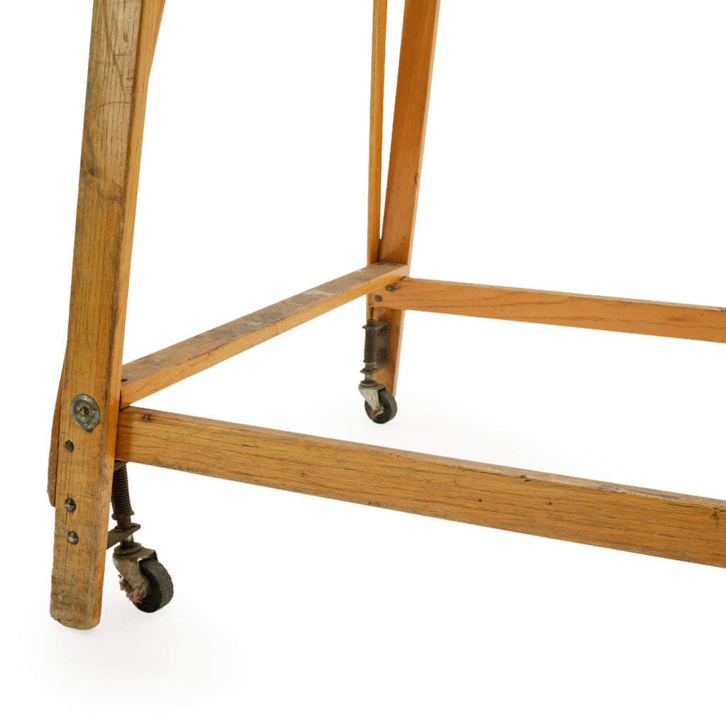 Rolling Wood Industrial Ladder