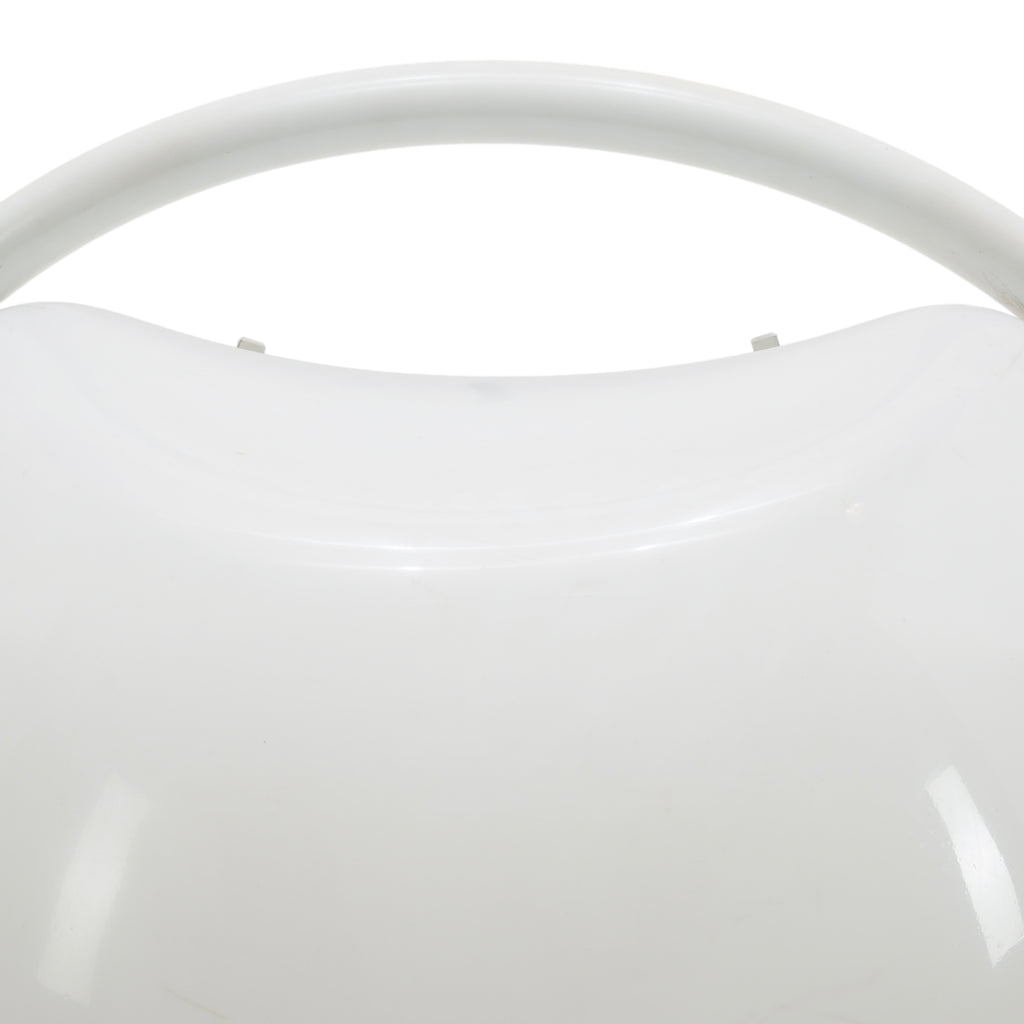 White Spherical Floor Lamp with Spiral Base