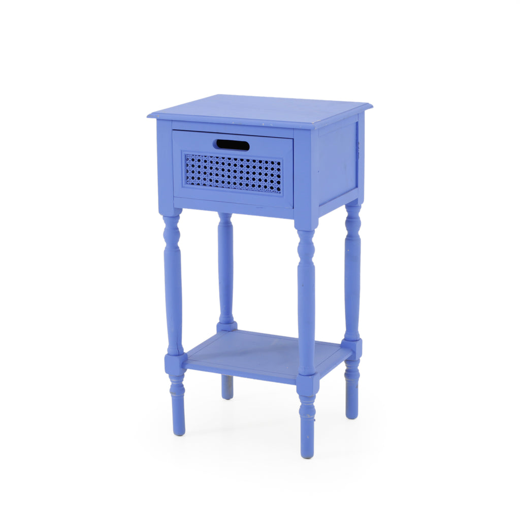 Periwinkle Blue Painted Wood Bedside Table