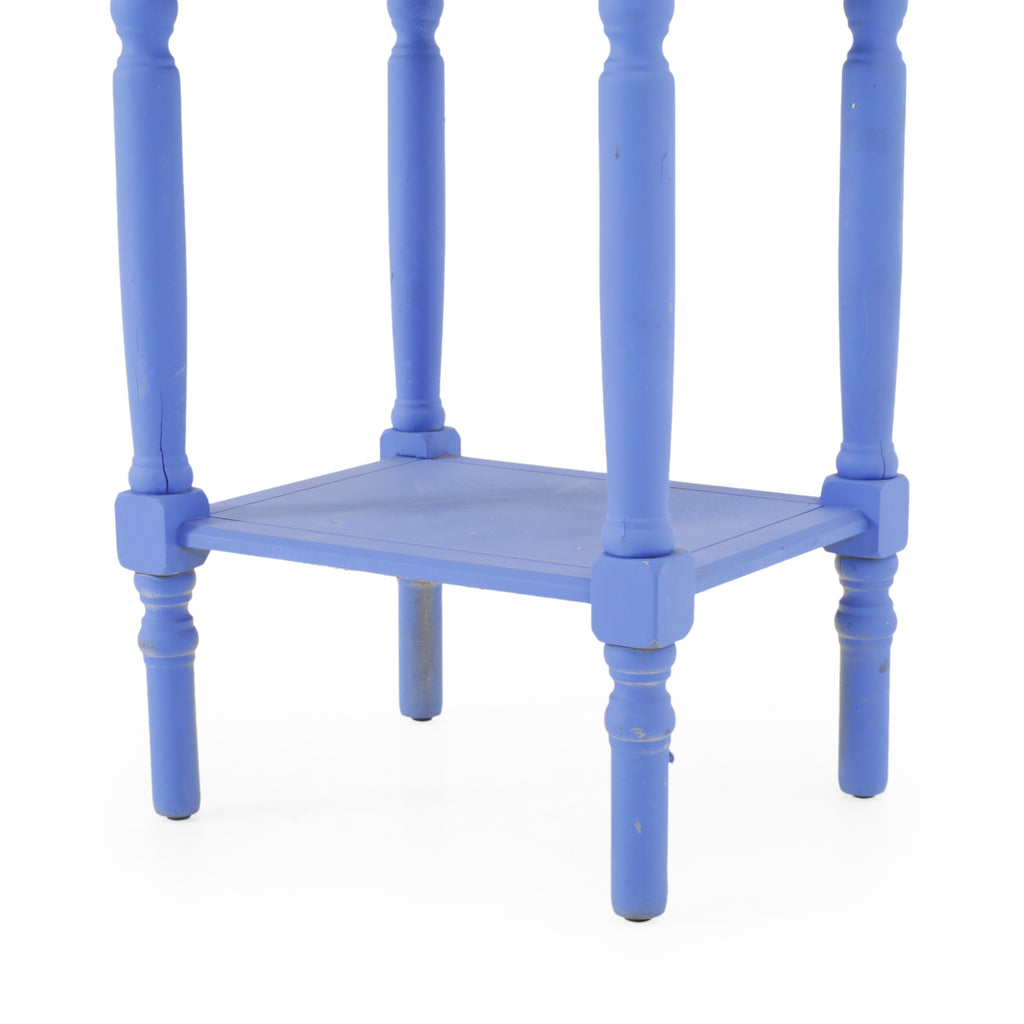 Periwinkle Blue Painted Wood Bedside Table